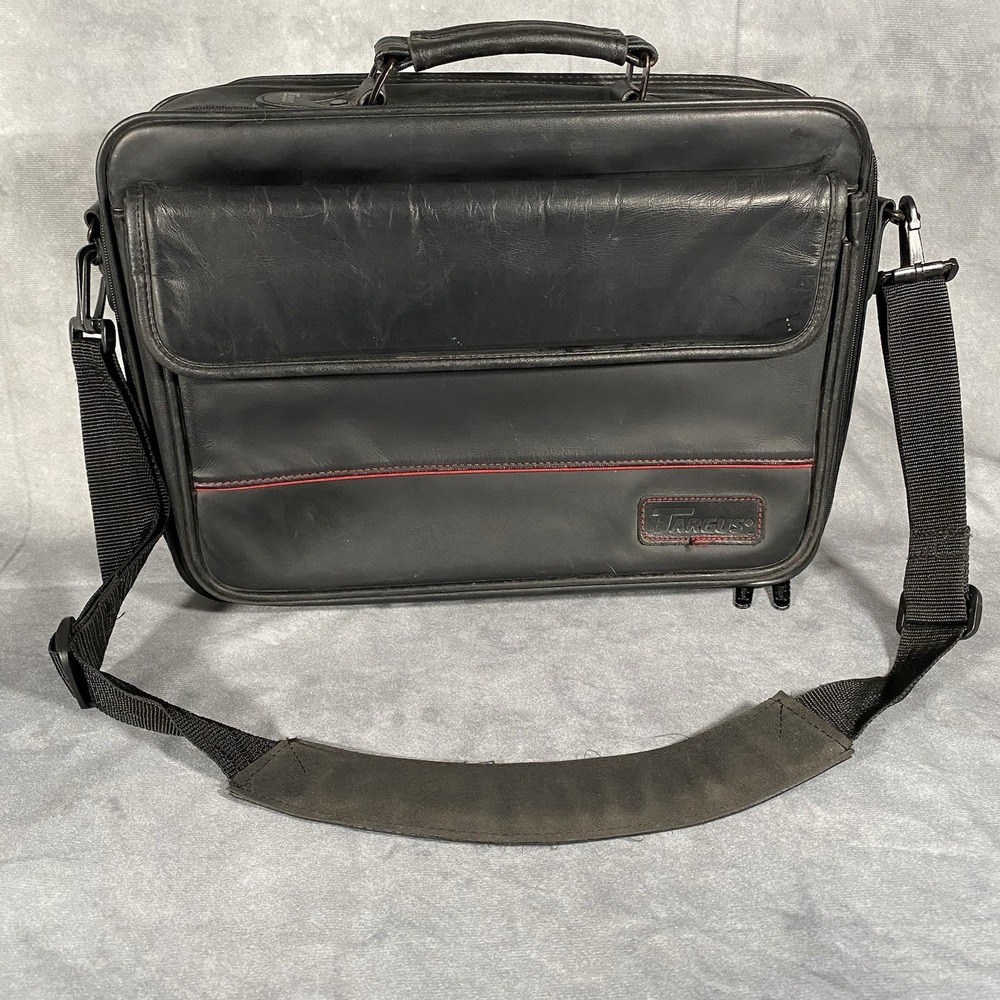 Targus OCL2 Black Leather 15" Laptop/Tablet Messenger Bag Lawyer/Office Style *